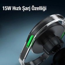 Nilavia Ally 15W Klima Araç Havalandırma Bölmesi Manyetik Şeffaf Kablosuz Araç Şarj Te - AL002A-61CNQ