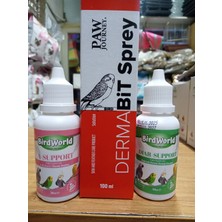 Paw Journey Kafes Kuşlari Için Sağlık Seti.dermabit Sprey+A-Support Damla 30 Ml+Diar-Support Damla 30 ml