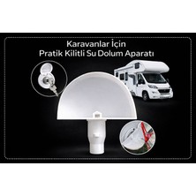 SALBA Karavan KİLİTLİ Su Deposu Doldurma Dolum Hunisi (kiltli girişlere özel gelistirildi) sızdırmaz tasarım