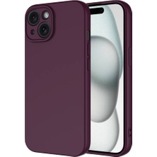 Sionel Apple iPhone 15 Plus Kılıf Snel Mara Laaakan Kapak-Koyu Mor