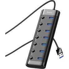 Nilavia Hoco HB40 7xusb 2.0 Anahtarlı USB Hızlı Şarj ve Veri OKUYUCU-(5775) - AL002A-61C2T3