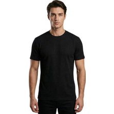 Trender O Yaka Erkek T-Shirt 4025 Siyah