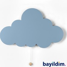 Masal Arkadaşım Bulut  Ahşap LED Duvar Gece Lambası