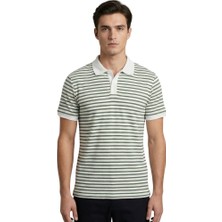 Trender Gipeli Waffle Yarım Patlı Yakalı Erkek T-Shirt 4053 Nefti