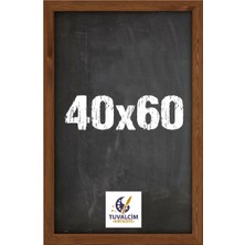 Tuvalcim Kırtasiye 40X60 Ahşap Çerçeveli Laminat Kara Yazı Tahtası, Duvara Monte