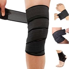 Snowtekss 2 Adet Esneklikli Sıkıştırma Bandajı, Ayak Bileği, Bilek, Diz, Baldır   Spor Bandı, Destek Sarıkları