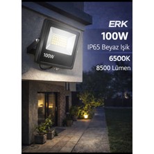 ERKLED LED Projektör 100W  Beyaz Işık 6500K IP65 Su Geçirmez Dış Mekan Aydınlatma