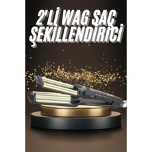 Belle Fusion Bfs Ikili Wag Maşa Saç Şekillendirici Seramik Kaplama Isı Ayarlı