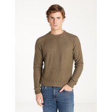 Ted Baker Haki Erkek Bisiklet Yaka Standart Kazak TBMRKW1067