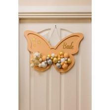 Yenidoğan Kelebek Figürlü Hoşgeldin Bebeğim Kapı Süsü Duvar Panosu