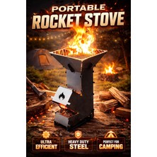 Portatif Roket Sobalı Mangal Sökülüp Takılabilir Taşıması Kolay Kullanışlı Sağlam