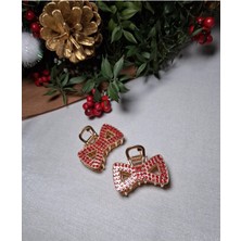 Twinroots Metal Kırmızı Taşlı 2li Mandal Toka