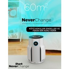 Shark 60M² Etkili 5 Yıl Uzun Ömür Filitre Akıllı Kirlilik Sensörü ve Koku Giderici Teknolojili Hepa Filtreli Standart Hava Temizleyici Neverchange5