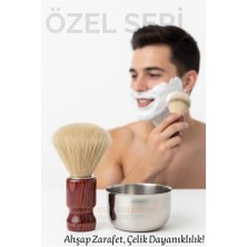 Belle Fusion Bfs Klasik Tıraş Seti – Ahşap Saplı Fırça & 304 Paslanmaz Çelik Tıraş Tası