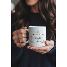 Qoeuyl Boutique Taçlı Prensesler Ocakta Doğar Baskılı Ocak Ayı Doğum Günü Hediyelik Kupa Bardak