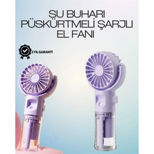 Belle Fusion Bfs Şarjlı Buğu Fanı – Nemlendirici Sis Fonksiyonlu, Tip-C Girişli, Taşınabilir Masa Fanı