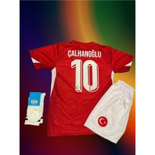 Alaturka Mix Türkiye Euro 2024 Hakan Çalhanoğlu 10 Iç Saha Çocuk Forması 3'lü Set (Red)