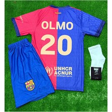Alaturka Mix Barcelona Yeni Sezon 2024/25 Olmo Iç Saha Bordo Çocuk Forması 4lü Set