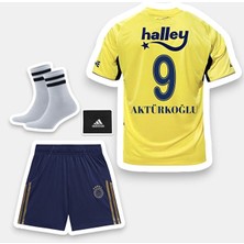 Alaturka Mix Fênerbâhçe 25-26 Sezon Deplasman Sarı Kerem Aktürkoğlu 9 Futbol Çocuk Forması 4 Lü Set