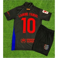 Alaturka Mix 2025/26 Sezonu B.a.r.ç.a #10 Lamine Yamal Çocuk Forması Çorap Bileklik Hediyeli (Black)