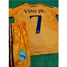 Alaturka Mix Real Madrid #7 Vini Jr Turuncu Çocuk Forması Çorap Bileklik Hediyeli