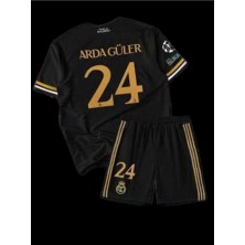 Alaturka Mix 'arda.' Güler.' 24 'real-Madrid-Cf' Siyah Özel Tasarım Çocuk Futbol Forması 3'lü Takım