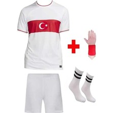 Alaturka Mix Beyaz Türkiye Çocuk Forması 4'lü Set T-Şort Şort Çorap Bileklik