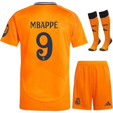 Alaturka Mix R./madridd 2024/25 Yeni Sezon #9 Kylian Mbappe Deplasman Çocuk Forması 4'lü Set