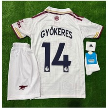 Alaturka Mix 2026 Arsenal Viktor Gyökeres Yeni Sezon 3. Alternatif Krem Çocuk Forması 4’lü Set