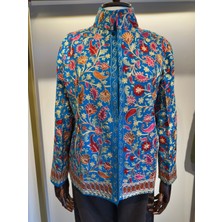 Jasminurgancy Handmade Nakış Işlemeli Mavi Özel Seri Ceket