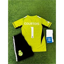 Alaturka Mix Real Madrid Courtois Özel Konsept Kaleci Çocuk Forması Çorap Bileklik Hediyeli