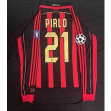 Alaturka Mix Milan 2006 Pirlo 21 Kırmızı Uzun Kol Eefsane Taraftar Forması