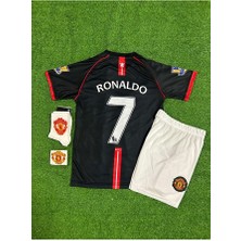 Alaturka Mix Manchesterr/unitedd C.ronaldo Black Çocuk Forması Çorap Bileklik Hediyeli