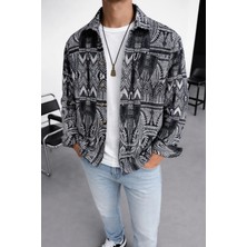 Oversman Oversize Bohem Pamuk Kaşe Gömlek