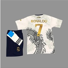 Alaturka Mix Cr7 Cristiano Ronaldo Özel Tasarım R Al M Drid Beyaz Dragon Çocuk Forması