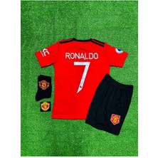 Alaturka Mix Manchester/united 2022-23 Sezonu Cristiano Ronaldo Çocuk Forması 4'lü Set (Armalı)