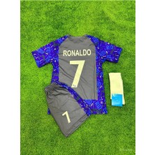 Alaturka Mix R.e.a.l'm.a.d.r.i.d' Cristiano Ronaldo Gri/mavi Çocuk Forması 3 Lü Set T-Shirt