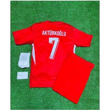 Alaturka Mix Türkiye Euro 2024 Kerem Aktürkoğlu 7// Çocuk Forması 4'lü Set (Red)