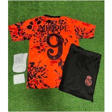 Alaturka Mix R.e.a.l M.a.d.r.i.d 2024/25 Yeni Sezon Kylian Mbappe Özel Tasarım Çocuk Forması 4 Lu Set (Turuncu)