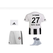 Alaturka Mix Beşîktaş-Râfa-Silva Siyah/beyaz 2024/2025 Yeni Sezon Çocuk Futbol Forması 4’li Seti
