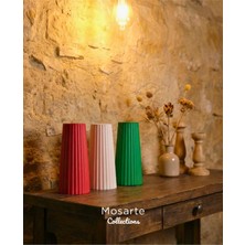 Mosarte Ribbed Yivli Tasarım Modern Dekoratif Vazo 3'lü