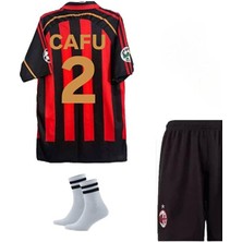 Alaturka Mix 2006/07 Mılan Iç Saha Kırmızı Cafu Çocuk Forması 4lü Set