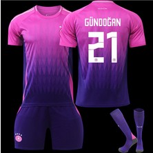 Alaturka Mix Almanya Euro 2024 Ilkay Gündoğan 21 Deplasman Çocuk Forması 3 Lü Set Spor T-Shirt