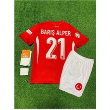 Alaturka Mix Türkiye Euro 2024 Barış Alper Yılmaz Çocuk Forması 4'lü Set (Euro 2024 Patch) Red