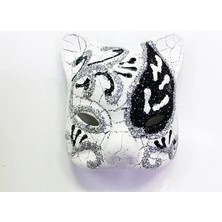 Soi Home Siyah Renk Işlemeli Seramik Malzemeden Imal Venedik Kedi Model Magnet