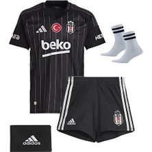 Alaturka Mix Beşiktaş.deplasman Siyah Isimsiz 24/25 Sezon Çocuk Futbol Forması 4 Parça