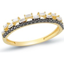 Oroline Kuyumculuk 14 Ayar Trend Taşlı Kadın Altın Yüzük