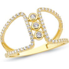 Oroline Kuyumculuk 8 Ayar Modern Kadın Altın Yüzük