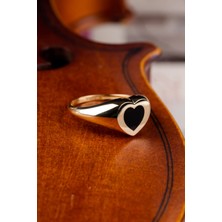 Oroline Kuyumculuk 8 Ayar Mineli Kalp Deseli Altın Yüzük