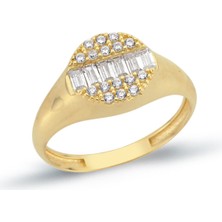 Oroline Kuyumculuk 14 Ayar Trend Taşlı Kadın Yüzük